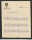 Nachlass Franz Steindachner, Brief von N. Post an Franz Steindachner (02.06.1906), Inv.Nr. 404.05, Seite 1